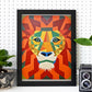 Póster de León Estilo Victor Vasarely