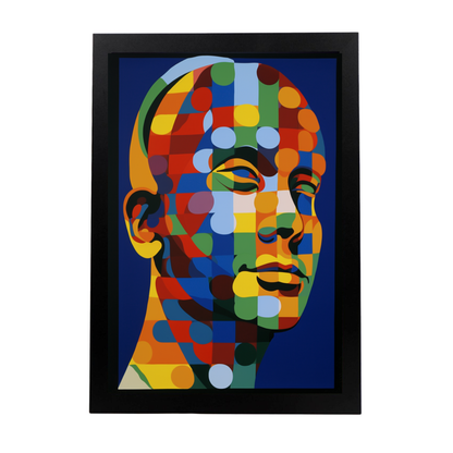 Póster de Vaca estilo Vasarely