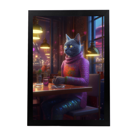 Póster "Cat Tax con estilo suéter"