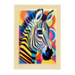 Póster Cebra Estilo Vasarely