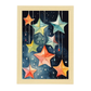 Póster Acuarela Celestial con Estrellas