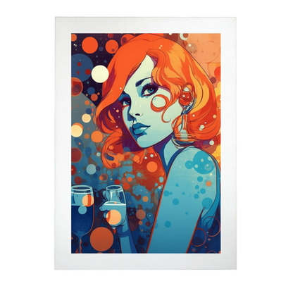 Póster Chica Cool en Discoteca Estilo Tri