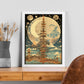 Póster Ciclos Lunares - Estilo Ukiyo-e