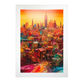 Póster Ciudad Futurista Technicolor Ultrafuturista