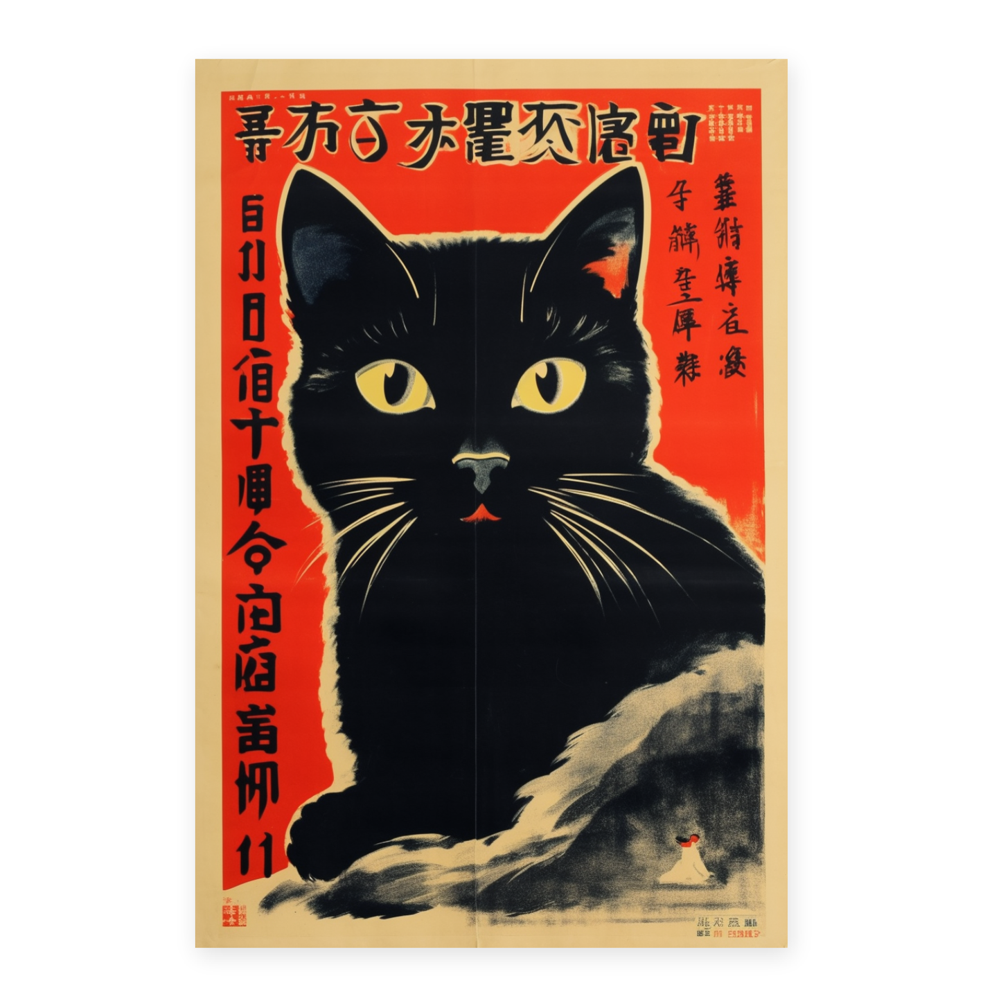 Póster del gato comunista chino