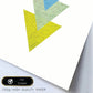 Poster con dibújo de geometría colorida. Lámina Azul eléctrico, ilustrada con con formas y figuras llenas de color.-Artwork-Nacnic-Nacnic Estudio SL