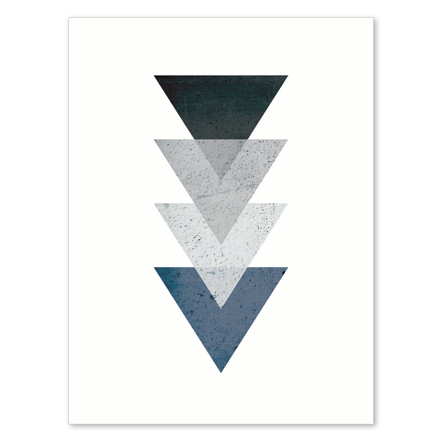Poster con dibújo de geometría colorida. Lámina Azul, ilustrada con con formas y figuras llenas de color.-Artwork-Nacnic-A4-Sin marco-Nacnic Estudio SL