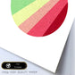 Poster con dibújo de geometría colorida. Lámina Circulo rojo verde, ilustrada con con formas y figuras llenas de color.-Artwork-Nacnic-Nacnic Estudio SL