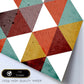 Poster con dibújo de geometría colorida. Lámina Formas otoño, ilustrada con con formas y figuras llenas de color.-Artwork-Nacnic-Nacnic Estudio SL