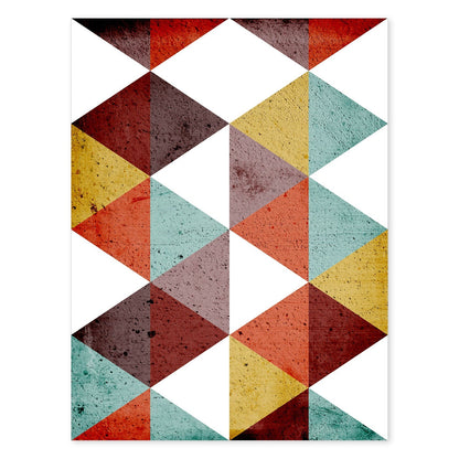 Poster con dibújo de geometría colorida. Lámina Formas otoño, ilustrada con con formas y figuras llenas de color.-Artwork-Nacnic-A4-Sin marco-Nacnic Estudio SL