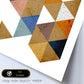 Poster con dibújo de geometría colorida. Lámina Otoño geometrico 2, ilustrada con con formas y figuras llenas de color.-Artwork-Nacnic-Nacnic Estudio SL