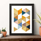 Poster con dibújo de geometría colorida. Lámina Otoño geometrico 2, ilustrada con con formas y figuras llenas de color.-Artwork-Nacnic-Nacnic Estudio SL