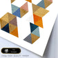 Poster con dibújo de geometría colorida. Lámina Otoño geometrico, ilustrada con con formas y figuras llenas de color.-Artwork-Nacnic-Nacnic Estudio SL