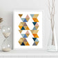 Poster con dibújo de geometría colorida. Lámina Otoño geometrico, ilustrada con con formas y figuras llenas de color.-Artwork-Nacnic-Nacnic Estudio SL