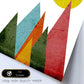 Poster con dibújo nórdico de círculos. Lámina Montañas al sol, ilustrada con con círculos y formas-Artwork-Nacnic-Nacnic Estudio SL