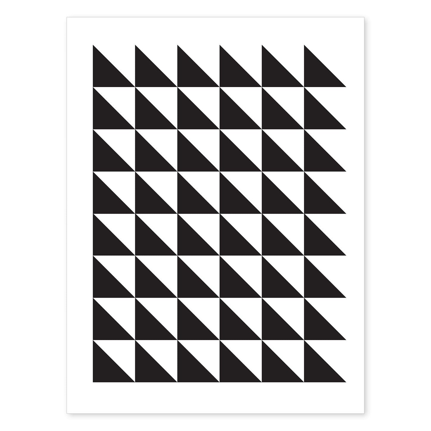 Poster con dibújo nórdico de líneas. Lámina Blanco y negro, ilustrada con con líneas y formas-Artwork-Nacnic-A4-Sin marco-Nacnic Estudio SL