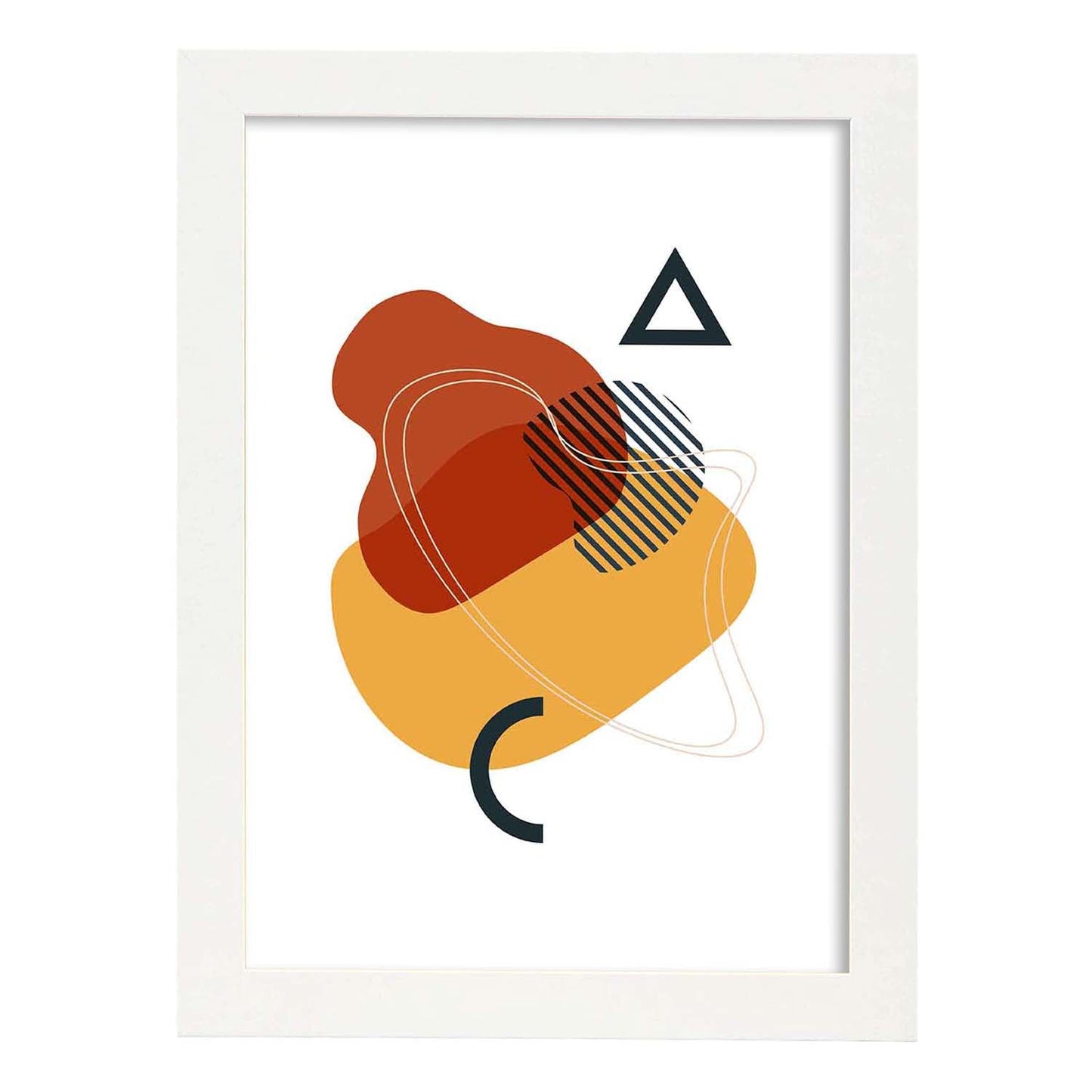 Poster con diseño de collage abstracto. Lámina colorida con formas y figuras. Abstracto 1.-Artwork-Nacnic-A3-Marco Blanco-Nacnic Estudio SL