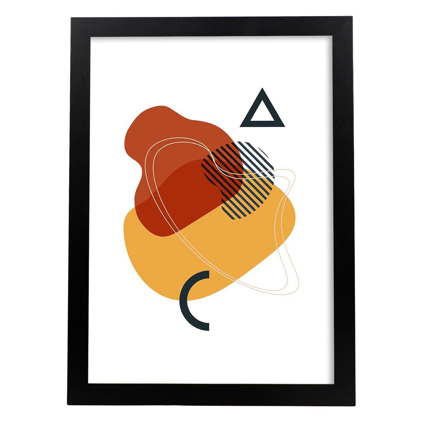 Poster con diseño de collage abstracto. Lámina colorida con formas y figuras. Abstracto 1.-Artwork-Nacnic-A3-Marco Negro-Nacnic Estudio SL