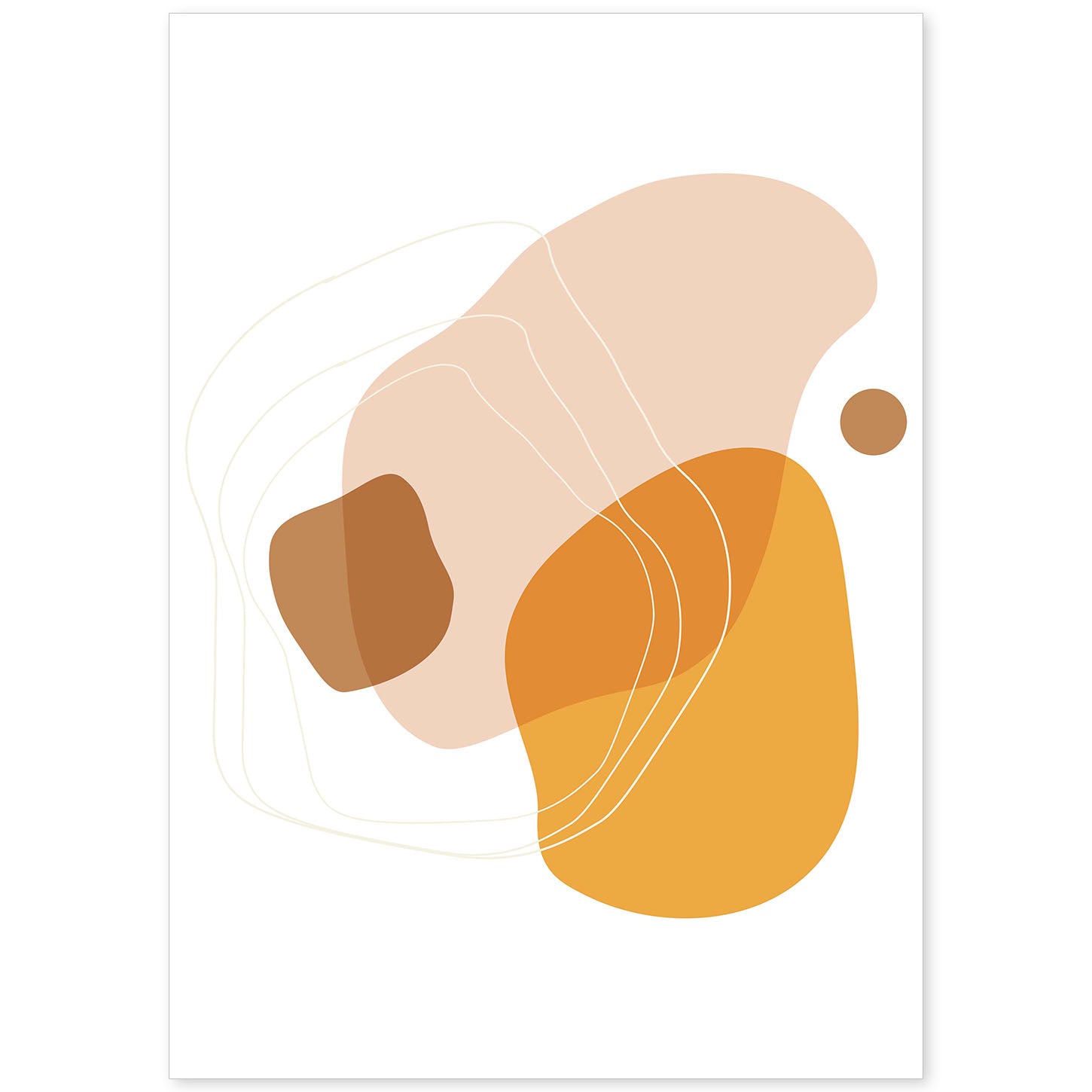 Poster con diseño de collage abstracto. Lámina colorida con formas y figuras. Abstracto 2.-Artwork-Nacnic-A4-Sin marco-Nacnic Estudio SL