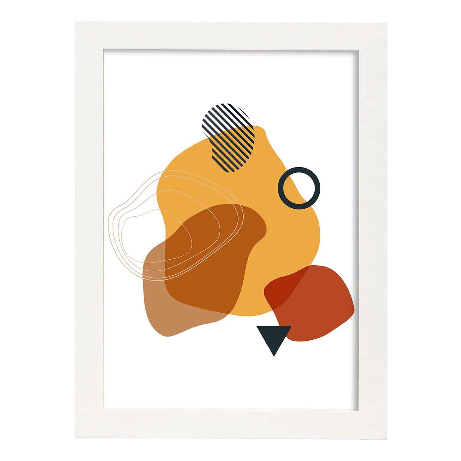 Poster con diseño de collage abstracto. Lámina colorida con formas y figuras. Abstracto 3.-Artwork-Nacnic-A3-Marco Blanco-Nacnic Estudio SL