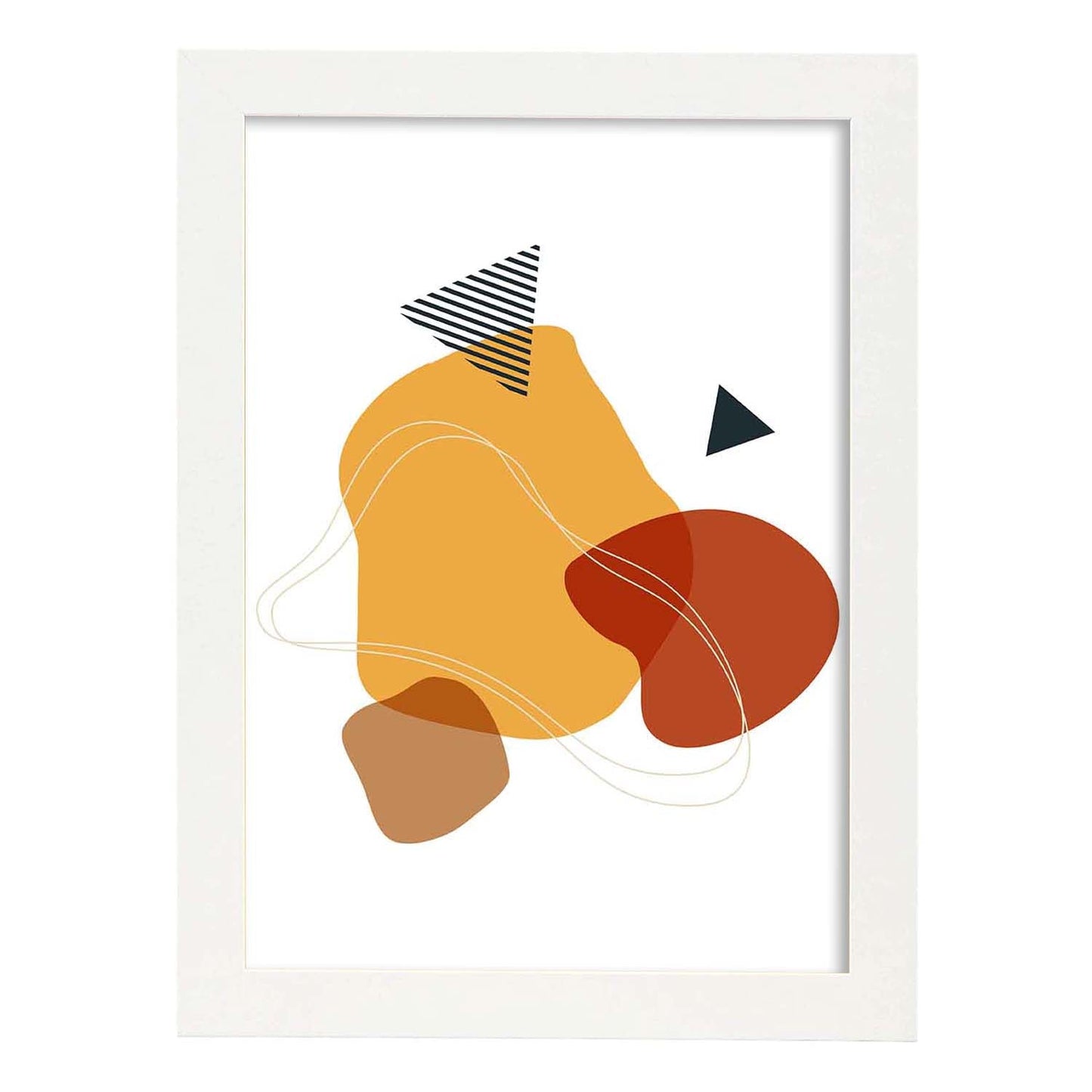 Poster con diseño de collage abstracto. Lámina colorida con formas y figuras. Abstracto 4.-Artwork-Nacnic-A3-Marco Blanco-Nacnic Estudio SL