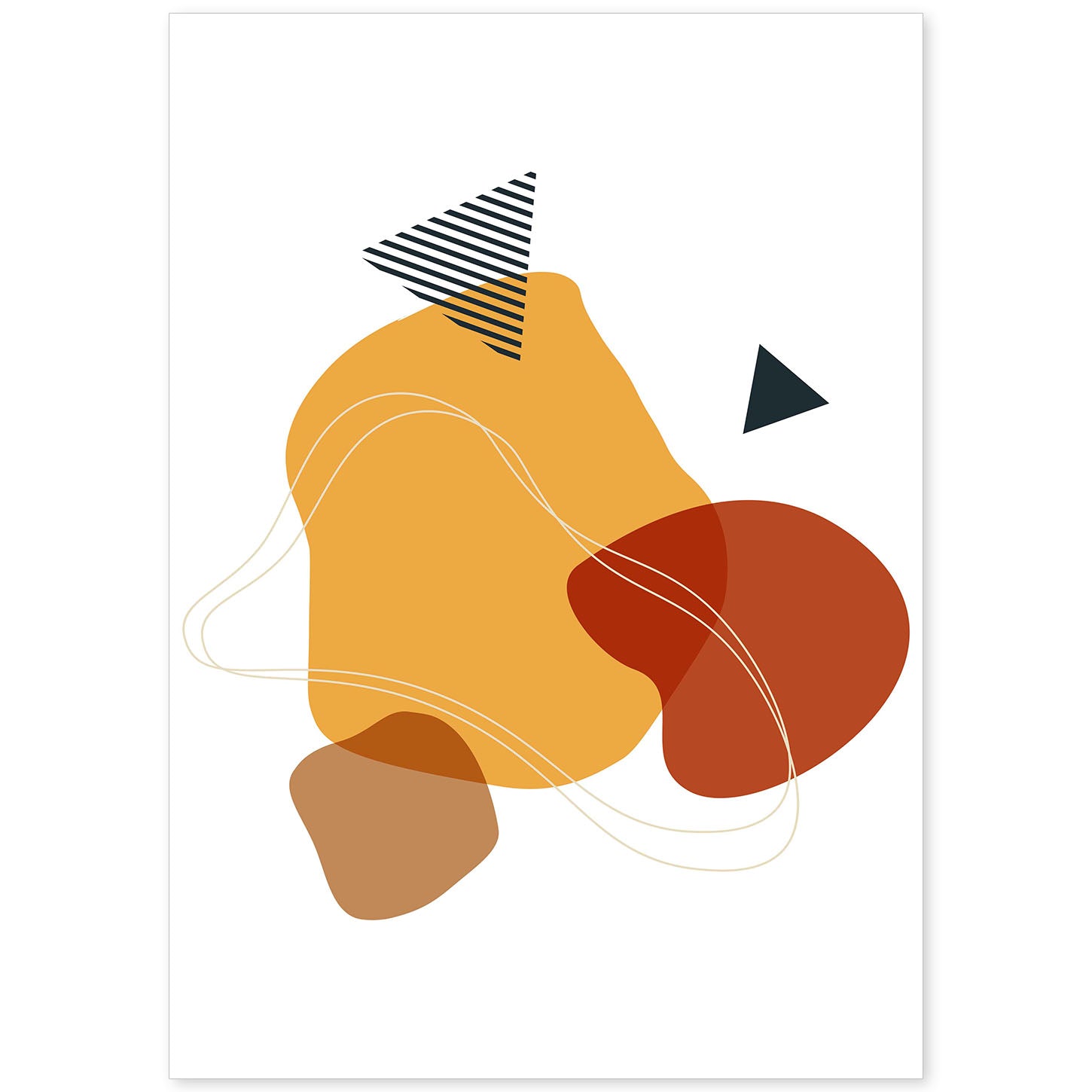 Poster con diseño de collage abstracto. Lámina colorida con formas y figuras. Abstracto 4.-Artwork-Nacnic-A4-Sin marco-Nacnic Estudio SL