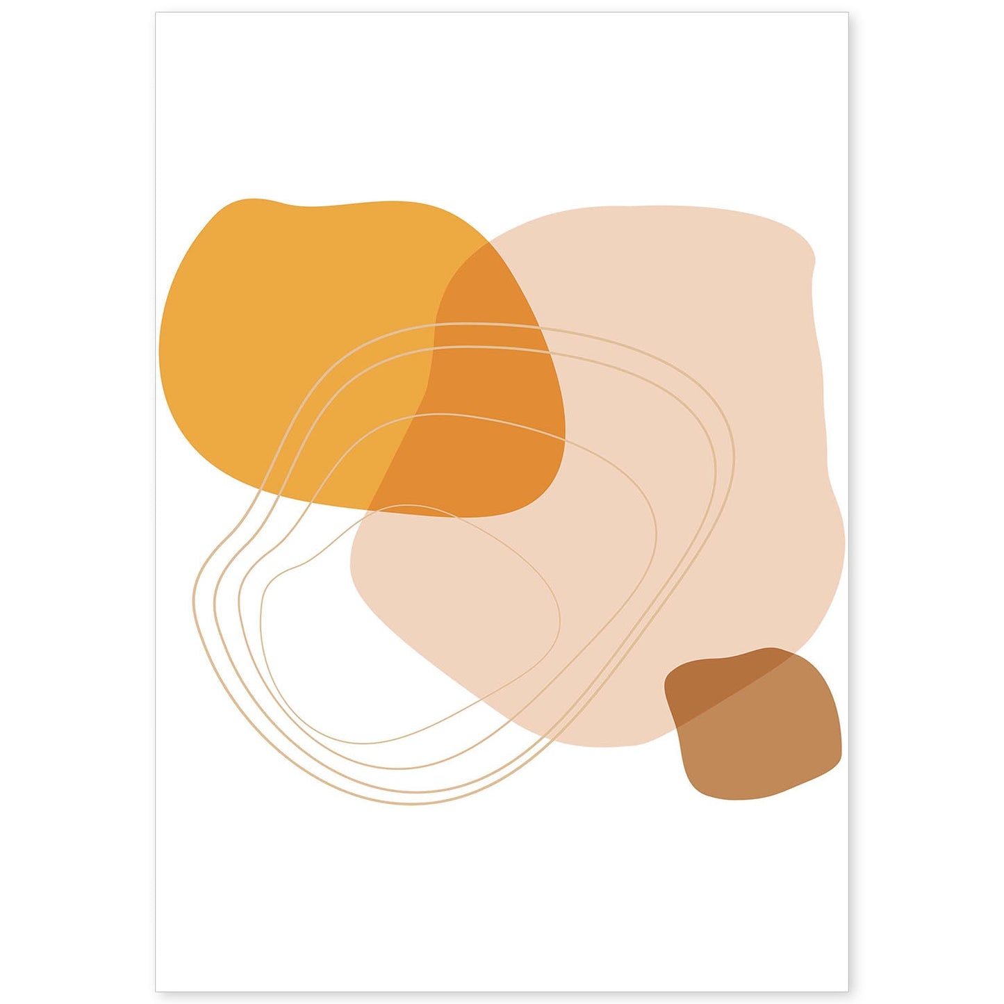 Poster con diseño de collage abstracto. Lámina colorida con formas y figuras. Abstracto 6.-Artwork-Nacnic-A4-Sin marco-Nacnic Estudio SL