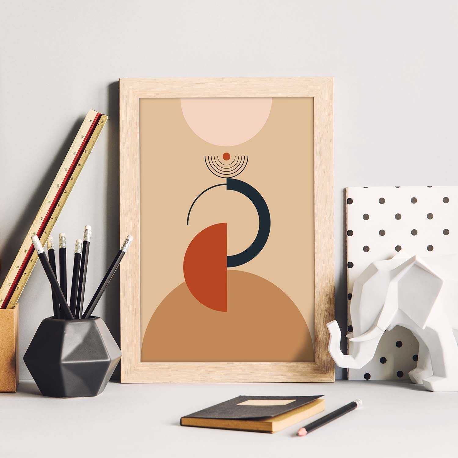 Poster con diseño de constructivismo abstracto. Lámina colorida con formas y figuras. Constructivismo 2.-Artwork-Nacnic-Nacnic Estudio SL