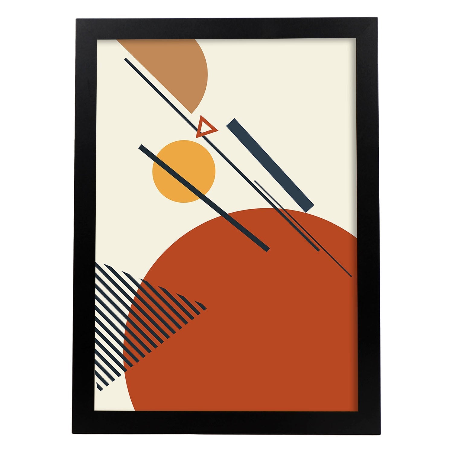 Poster con diseño de constructivismo abstracto. Lámina colorida con formas y figuras. Constructivismo 3.-Artwork-Nacnic-A3-Marco Negro-Nacnic Estudio SL