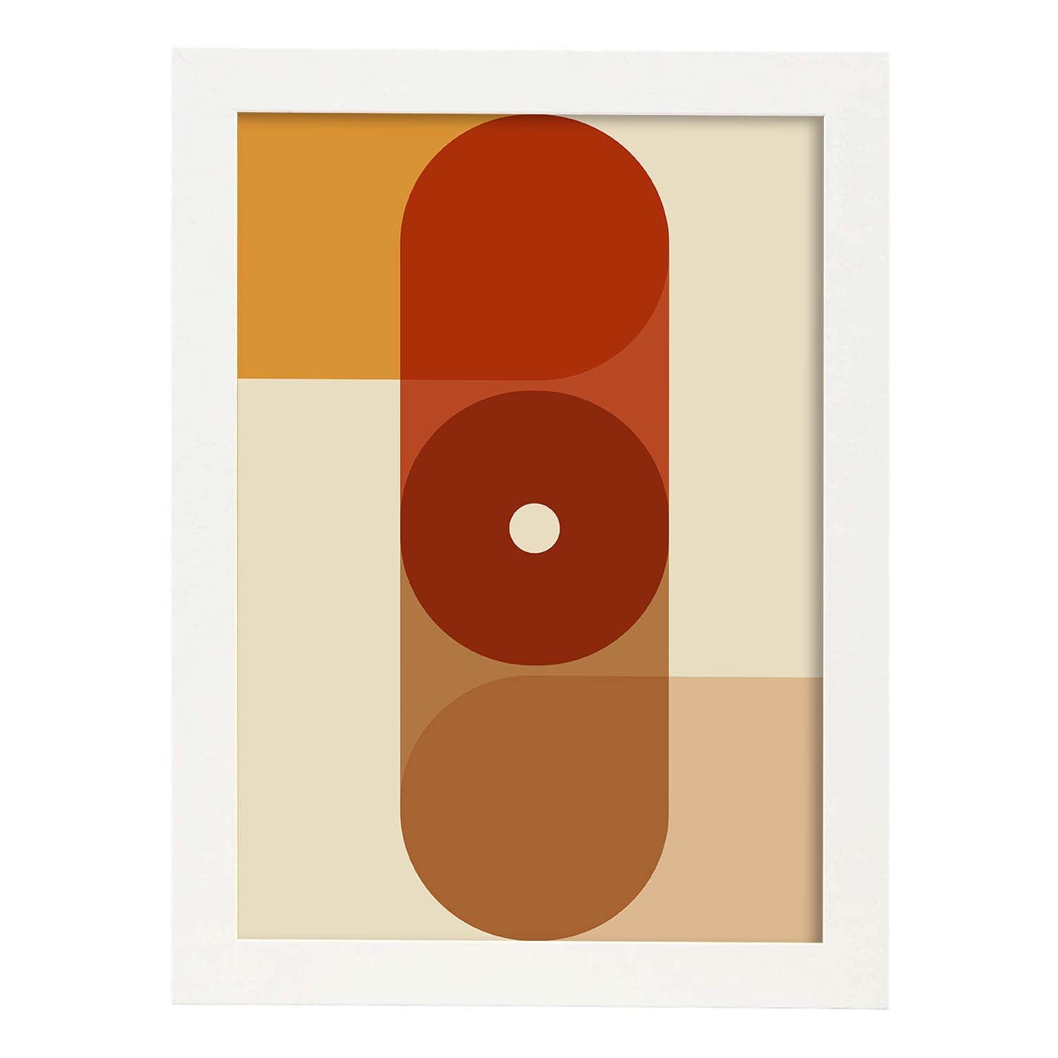 Poster con diseño de constructivismo abstracto. Lámina colorida con formas y figuras. Constructivismo 5.-Artwork-Nacnic-A3-Marco Blanco-Nacnic Estudio SL