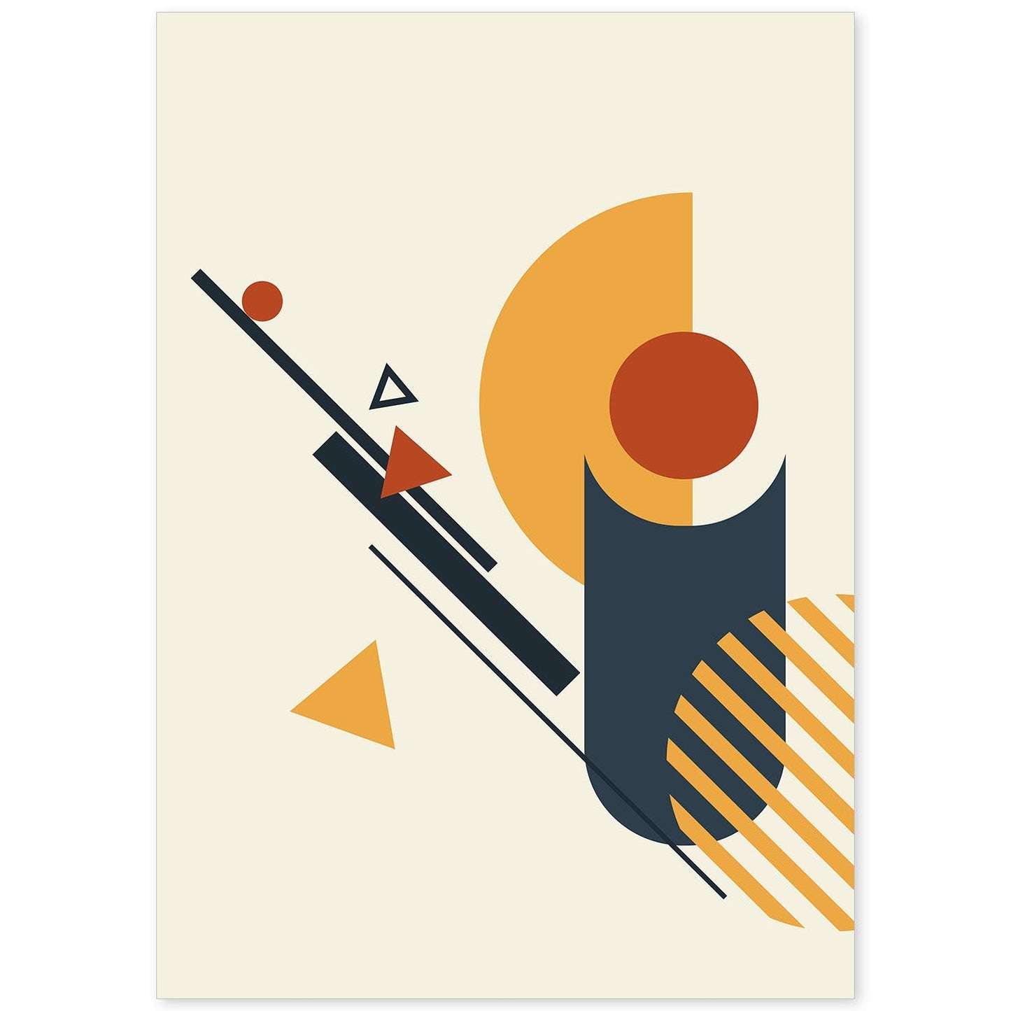 Poster con diseño de constructivismo abstracto. Lámina colorida con formas y figuras. Constructivismo 6.-Artwork-Nacnic-A4-Sin marco-Nacnic Estudio SL