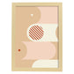 Poster con diseño de constructivismo abstracto. Lámina colorida con formas y figuras. Constructivismo 7.-Artwork-Nacnic-A3-Marco Madera clara-Nacnic Estudio SL