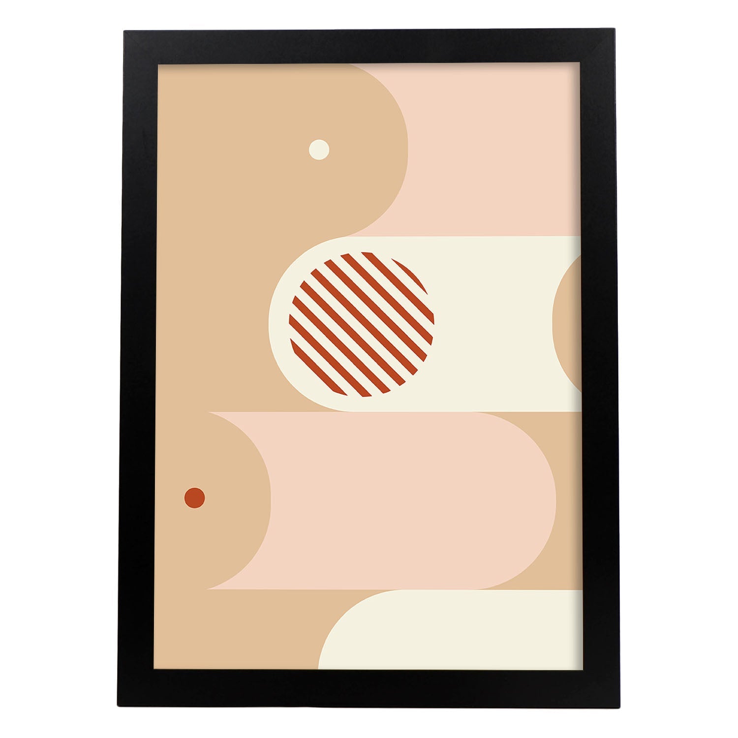 Poster con diseño de constructivismo abstracto. Lámina colorida con formas y figuras. Constructivismo 7.-Artwork-Nacnic-A3-Marco Negro-Nacnic Estudio SL