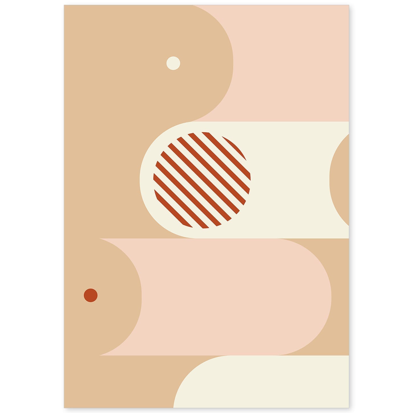 Poster con diseño de constructivismo abstracto. Lámina colorida con formas y figuras. Constructivismo 7.-Artwork-Nacnic-A4-Sin marco-Nacnic Estudio SL