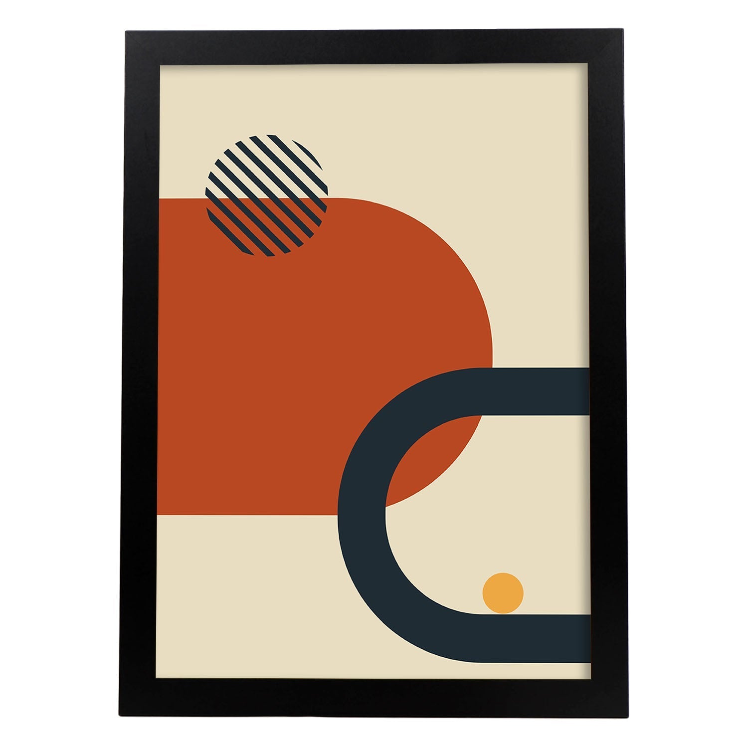 Poster con diseño de constructivismo abstracto. Lámina colorida con formas y figuras. Constructivismo 8.-Artwork-Nacnic-A3-Marco Negro-Nacnic Estudio SL