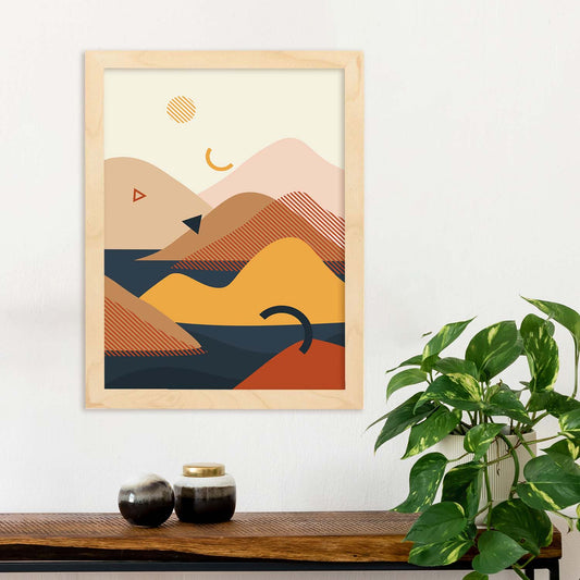 Poster con diseño de paisajes abstractos. Lámina colorida. Paisaje 4.-Artwork-Nacnic-Nacnic Estudio SL