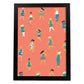 Poster con Diseño Estampado de Mujeres. Lámina Multicolor con Patrones Veraniegos para-Artwork-Nacnic-A4-Marco Negro-Nacnic Estudio SL