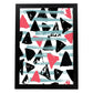 Poster con diseño estampado. Lámina Estampado negro rosa, imágenes con patrones estampados.-Artwork-Nacnic-A4-Marco Negro-Nacnic Estudio SL