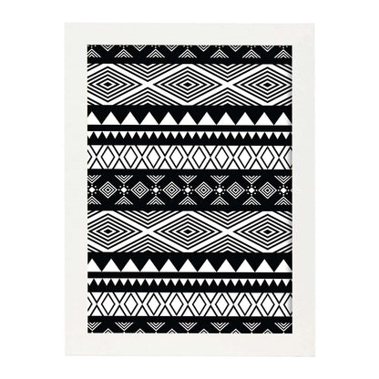 Poster con diseño estampado. Lámina Tribal 2, imágenes con patrones estampados.-Artwork-Nacnic-A4-Marco Blanco-Nacnic Estudio SL