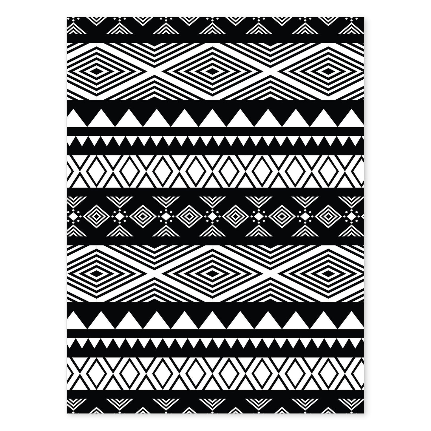 Poster con diseño estampado. Lámina Tribal 2, imágenes con patrones estampados.-Artwork-Nacnic-A4-Sin marco-Nacnic Estudio SL