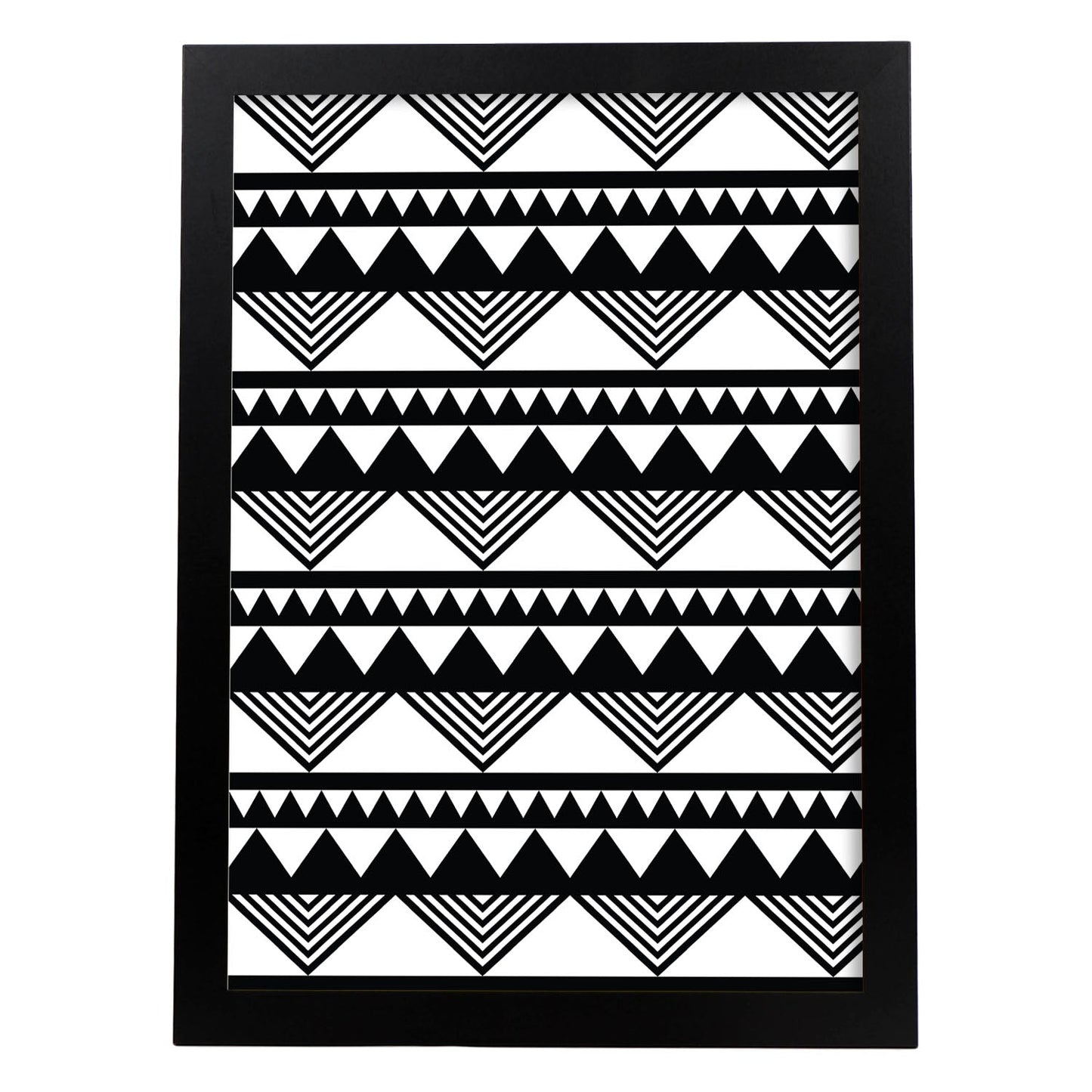 Poster con diseño estampado. Lámina Tribal 3, imágenes con patrones estampados.-Artwork-Nacnic-A3-Marco Negro-Nacnic Estudio SL
