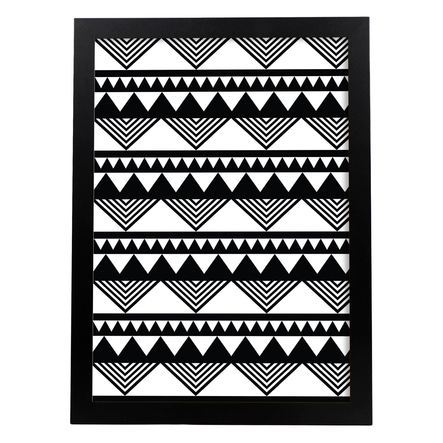 Poster con diseño estampado. Lámina Tribal 3, imágenes con patrones estampados.-Artwork-Nacnic-A4-Marco Negro-Nacnic Estudio SL