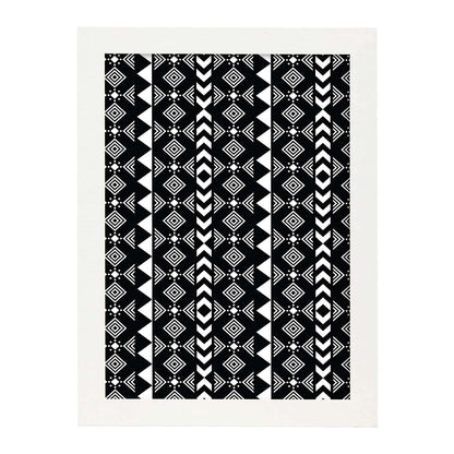 Poster con diseño estampado. Lámina Tribal, imágenes con patrones estampados.-Artwork-Nacnic-A4-Marco Blanco-Nacnic Estudio SL