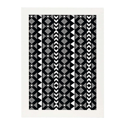 Poster con diseño estampado. Lámina Tribal, imágenes con patrones estampados.-Artwork-Nacnic-A4-Marco Blanco-Nacnic Estudio SL