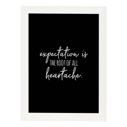 Poster con frase inspiracional. Lámina de decoración 'Expectacion' con frases motivadoras y llenas de energia.-Artwork-Nacnic-A4-Marco Blanco-Nacnic Estudio SL