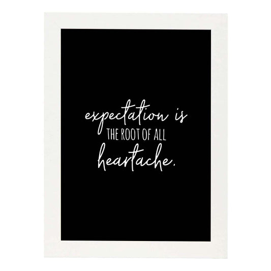 Poster con frase inspiracional. Lámina de decoración 'Expectacion' con frases motivadoras y llenas de energia.-Artwork-Nacnic-A4-Marco Blanco-Nacnic Estudio SL