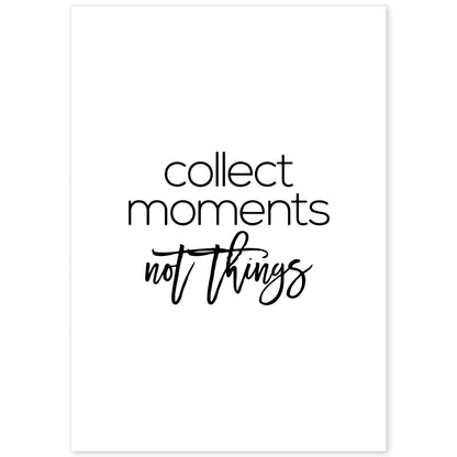 Poster con frase inspiracional. Lámina de decoración 'Guarda momentos' con frases motivadoras y llenas de energia.-Artwork-Nacnic-A4-Sin marco-Nacnic Estudio SL