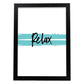 Poster con frase inspiracional. Lámina de decoración 'Relax' con frases motivadoras y llenas de energia.-Artwork-Nacnic-A3-Marco Negro-Nacnic Estudio SL