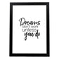 Poster con frase inspiracional. Lámina de decoración 'Sueños' con frases motivadoras y llenas de energia.-Artwork-Nacnic-A3-Marco Negro-Nacnic Estudio SL