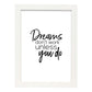 Poster con frase inspiracional. Lámina de decoración 'Sueños' con frases motivadoras y llenas de energia.-Artwork-Nacnic-A4-Marco Blanco-Nacnic Estudio SL